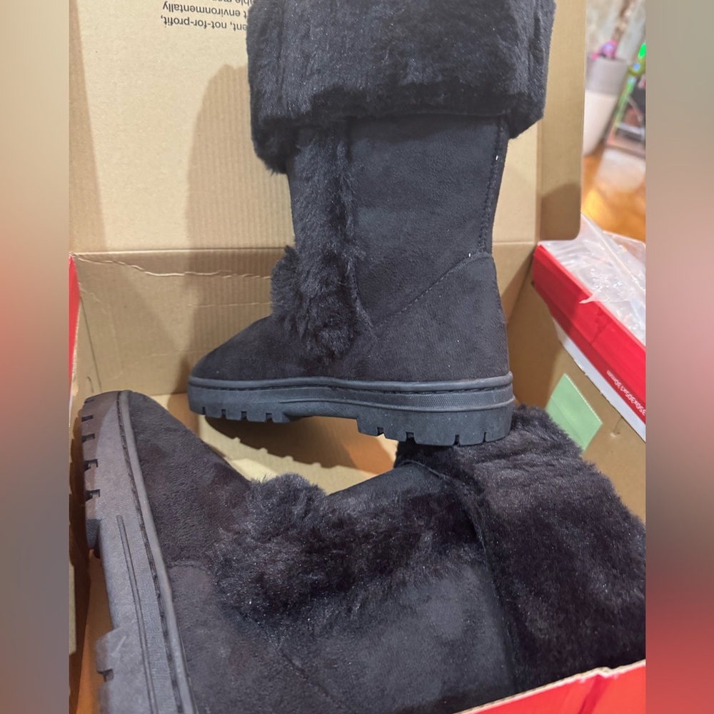 Style & Co Women's Boots Size 5 M Black Faux Suede Witty